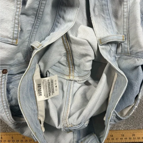 Agolde Nolan Balloon Light Wash Super Wide Leg Baggy High Rise Flowy Jean Sz 33 - Picture 11 of 14